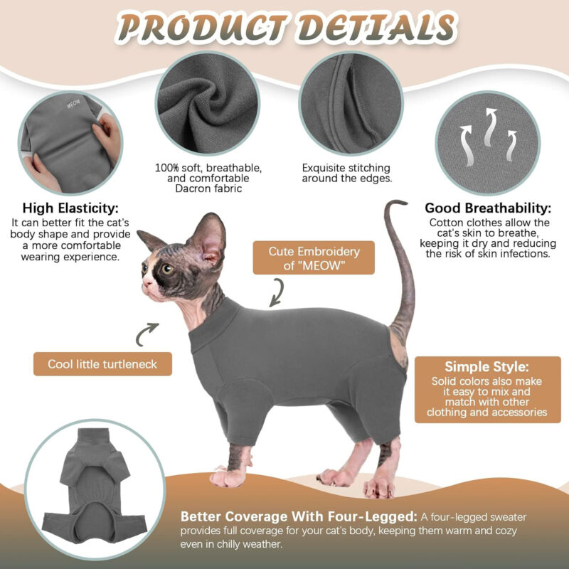 Turtleneck Hairless Cat Shirt