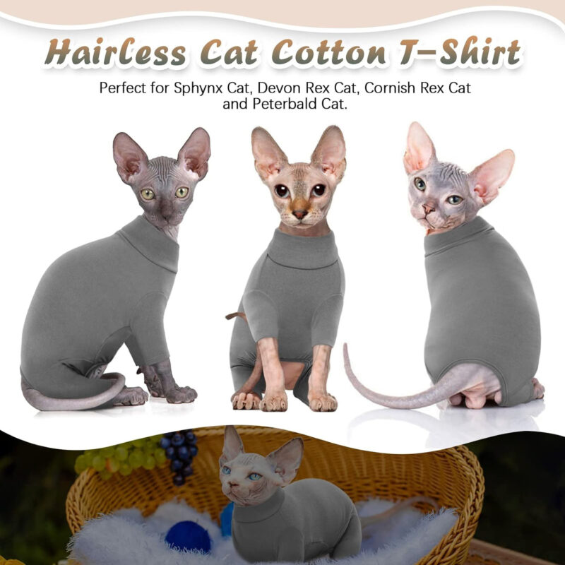 Turtleneck Hairless Cat Shirt